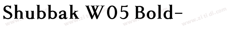 Shubbak W05 Bold字体转换